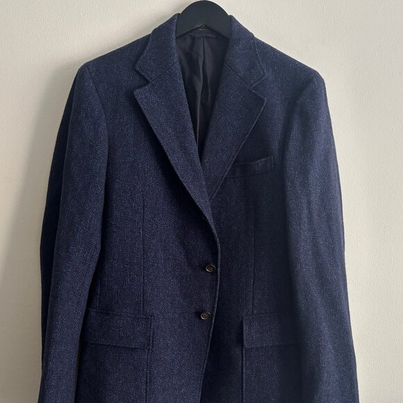 Ralph Lauren RRL Double RL 3-roll-2 Navy Sport Coat/ Blazer in Cotton Wool - 40 - Picture 1 of 13